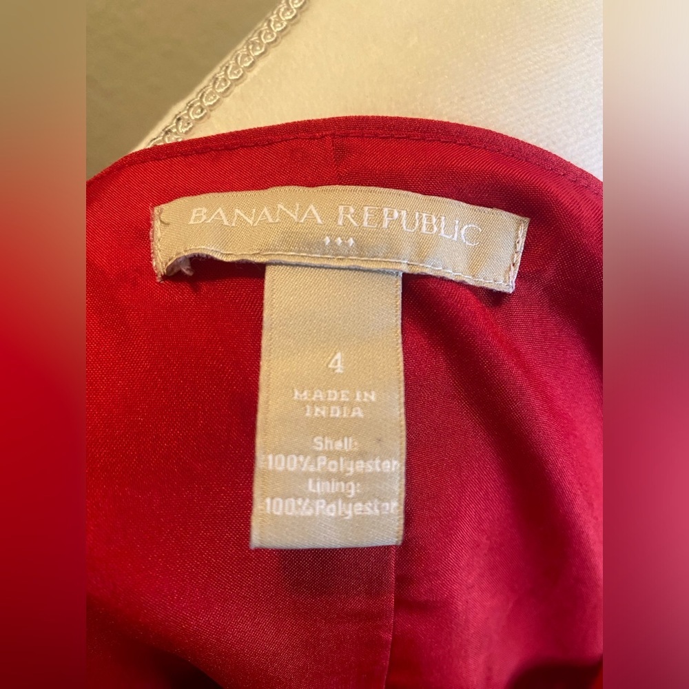 Banana Republic Red MIDI Dress - Picture 4 of 5